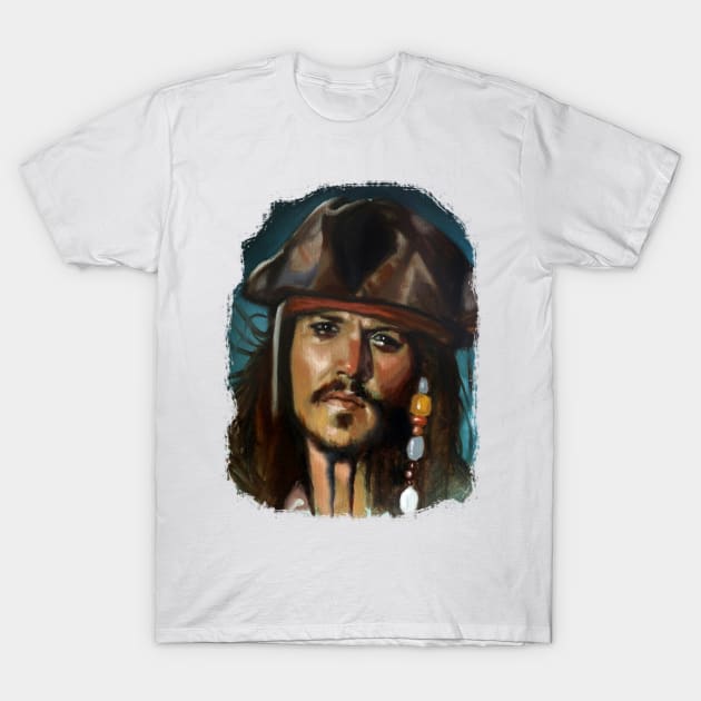 Captain Jack Sparrow T-Shirt by KregFranco